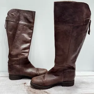 Franco Sarto Riding Boot Cosmina Brown Leather Tall Equestrian Heritage Prep thumbnail 2