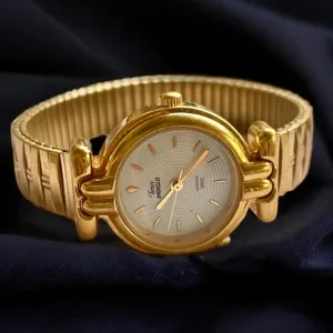 Vintage Timex Indiglo gold watch thumbnail 1