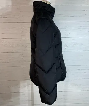 Womens down feather black puffer jacket XL juniors or M reg. thumbnail 6