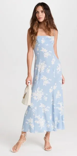 Reformation Liya Dress Bijou Blue‎ dress gown size 6 thumbnail 1