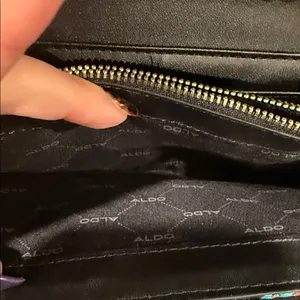 ‼️SALE‼️ *EUC* ALDO, Embellished Black and Multicolor Clutch/Wallet On Chain thumbnail 10