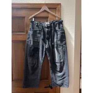 FREE PEOPLE Moxie Pull-On Barrel Jeans in Night Hawk Black Size 30 thumbnail 4