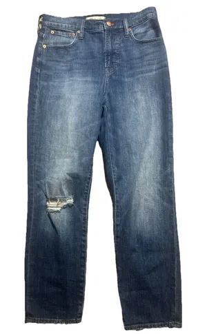 Madewell Perfect Vintage Crop Blue Jeans Women Sz 26 Distressed Classic Staple thumbnail 1