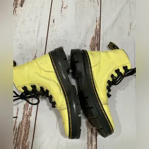 Dr. Martens Combs W‎ Yellow Nylon And Rubber Boots thumbnail 13