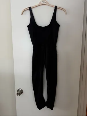 Free People Movement Good Karma Onesie Washed Black thumbnail 5
