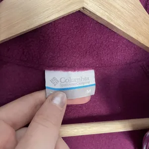 Columbia Womens Fleece Jacket M Full Zip‎ Magenta Warm casual purple pink thumbnail 3