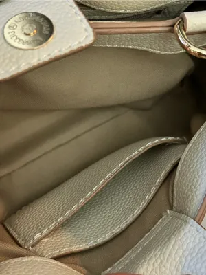 Nanette Lepore Almond Logo Junyper Mini Satchel Cream Handles & Strap NWT thumbnail 16