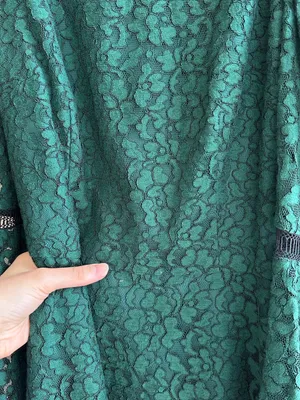 Eliza J Cold Shoulder Bell Sleeve Fit & Flare Lace Dress, Emerald Green, Size thumbnail 16