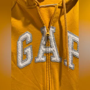 GAP Women's‎ Yellow Zip Hoodie Size L thumbnail 4