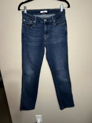 Seven For‎ All Mankind Kimmie Straight Denim Jeans thumbnail 5