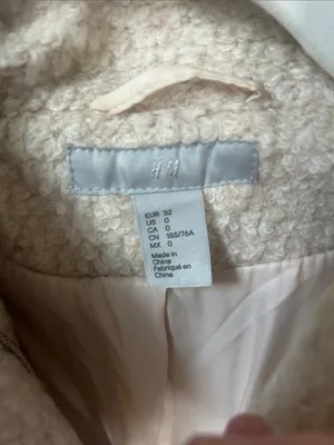 H&M Cream Bouclé Pea Coat - Women's thumbnail 2