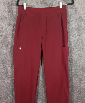 Figs Axim cargo scrub pants burgundy size small women thumbnail 2