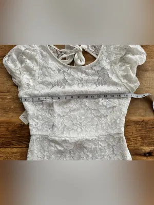 NWT Free People Ivory Hailee Lace Mini Dress ~ Size Medium thumbnail 10