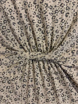 Aerie Beige Leopard Knot-Front Tee Dress thumbnail 3