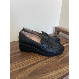 DV Dolce Vita Randee Black Platform Lug Sole Penny‎ Loafers Size 10 Chunky Wedge thumbnail 6