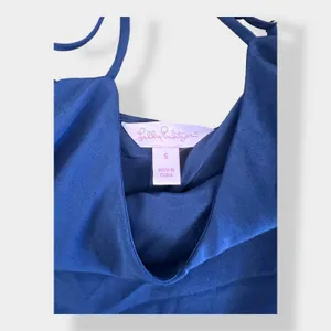 Lilly‎ Pulitzer Sunset Top 100% Silk in True Navy Size S thumbnail 2