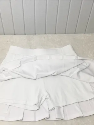 INDERO‎ White Pleated Tennis Skirt- Skort Size L thumbnail 7