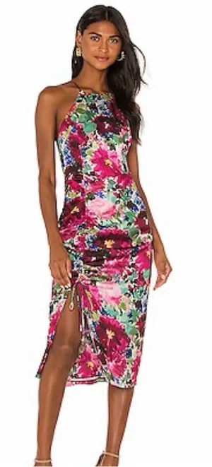 Parker black revolve Selena Floral Midi Dress pink 0 thumbnail 1