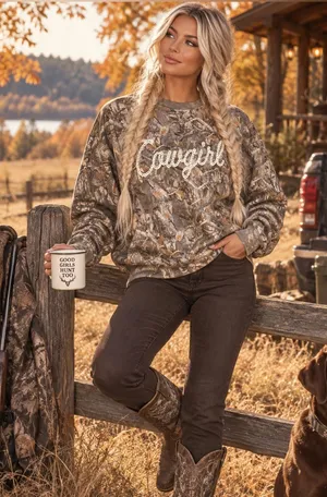 NWT Goodie Two Sleeves Cowgirl Rope Crewneck Sweatshirt thumbnail 1