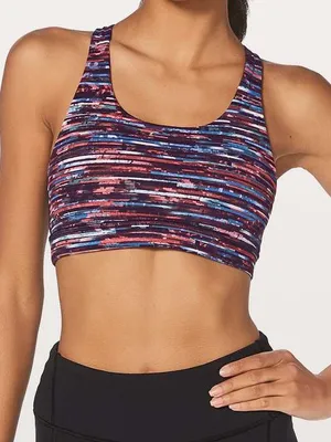Lululemon Time To Sweat Bra Hinshu Alpine White Multi size 6 thumbnail 1