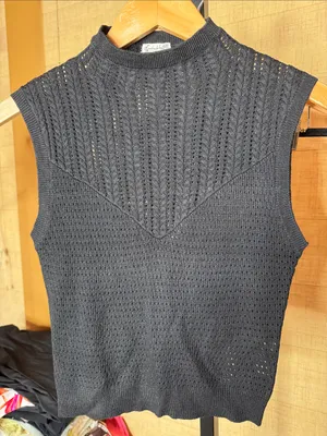 Free People Intimately Fresh Feeling Cami Black Knit Top Size Small thumbnail 2
