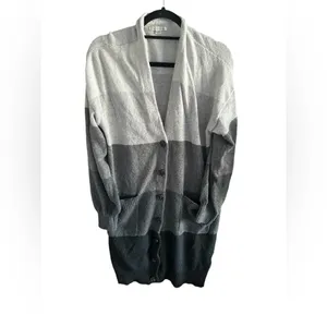 American Eagle Y2K Unisex Oversized Long Wool Colorblock Button Front Cardigan thumbnail 3