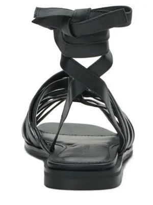 Vince Camuto Leather Sandals‎ Square Toe Lavelinn Wrap Around Flats black size 7 thumbnail 3