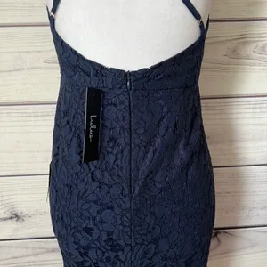 Lulus Flirting with Desire Navy Blue Lace Bodycon Dress thumbnail 12