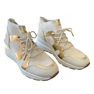 Michael Kors White Markie Wedge Heel Bootie Sneakers Size 9 thumbnail 2
