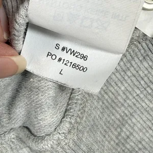Vuori Womens Henley Pullover Sweatshirt Light Gray Organic Cotton VW296 Large thumbnail 9