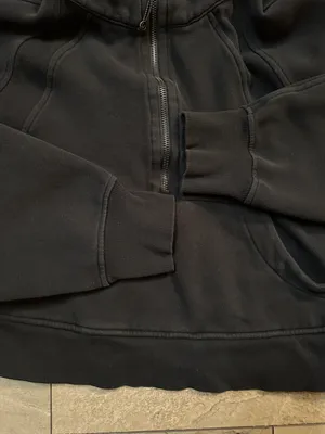Scuba Oversized 1/2 Zip Hoodie in Black thumbnail 9