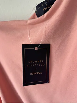 Michael Costello x Revolve Kimberly Mini Dress One Shoulder Ruched Side Pink thumbnail 5