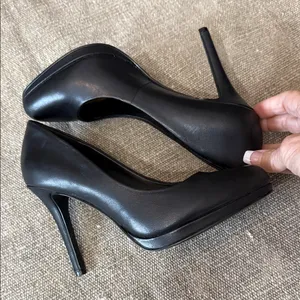 BLEEKER AND BOND Celeste Classic Black Leather Heels Pumps Size 8 thumbnail 9