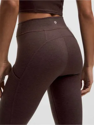 Lululemon SET Suede Tank Top & Leggings Dark Espresso Size 4 Retails $158 thumbnail 8
