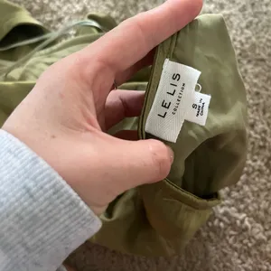 Eliza olive green satin halter top never worn thumbnail 5