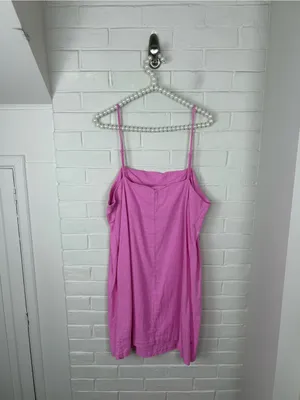 A New Day Pink Linen Blend Dress Size L thumbnail 6