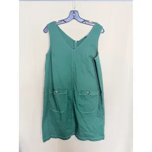 ModCloth Jumper Dress Women Size M Green Sleeveless‎ V-Neck Shift Mini Pockets thumbnail 3