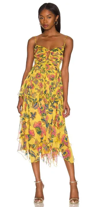 MISA Los Angeles Daphne Dress in Grand Canary Mix thumbnail 1