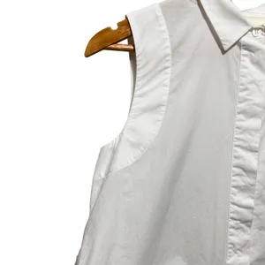 Maeve Women Minimalist Preppy Tunic Top 4 White Classic Button Front Parisian thumbnail 4