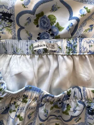 Abercrombie & Fitch Blue and White Floral Patchwork Maxi Skirt thumbnail 3
