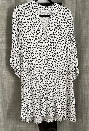 Petal and Pup Black and White Polka Dot Dress thumbnail 1