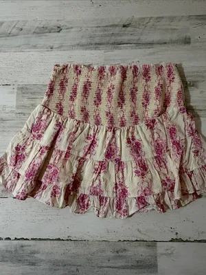 LoveShackFancy Aldana Mini Skirt in French Lilac thumbnail 5