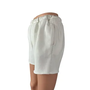 Vintage Havana Women's White Fleece Wide Leg Lounge Athletic Sweat Shorts Sz XS thumbnail 2