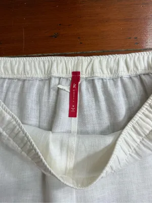 IC By Connie K 100% Linen Elastic Waist Wide Leg Pull On Pants Sz M 💛🍄 thumbnail 5
