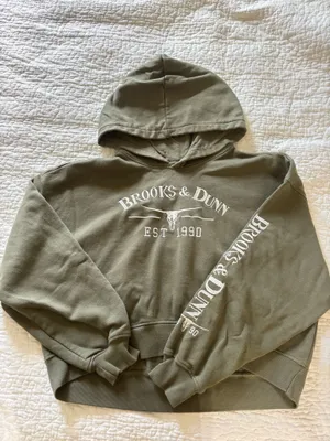 Brooks & Dunn Hoodie Green Size M thumbnail 1
