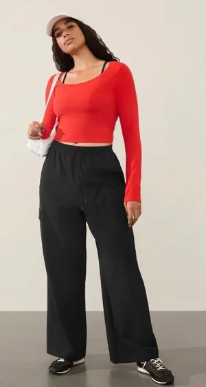 Athleta Women Medium Black Promenade Cargo Pants Hiking Outdoors Gorpcore thumbnail 1