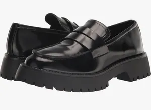 Madden Girl Heaathr Patent Lug Sole Loafers Womens Shoes Size 8 Black Platform thumbnail 1