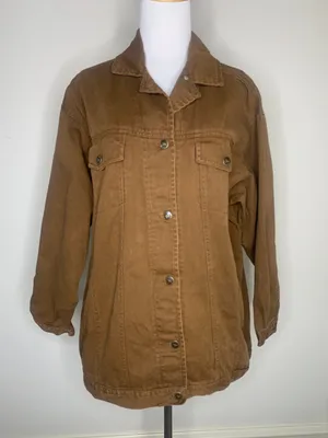 Brown Vintage Barn Coat Sz Large Hunters Run 100% Cotton thumbnail 1