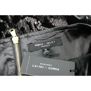 Romeo and Juliet Couture Black Velvet Sequin Skirt Pencil Straight Size MED thumbnail 9