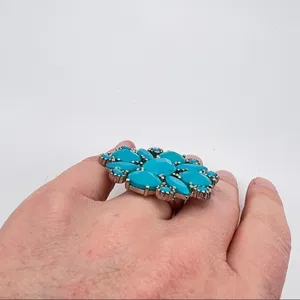 Aldo Turquoise Statement Southwest Ring size 7‎ thumbnail 9